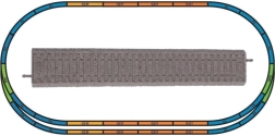 Base Piko para sets de vías A+E – óvalo básico con vía paralela