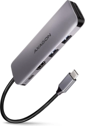 Axagon hmc-5 hub usb-c 5 en 1 con hdmi 4k, 2x usb-a, lector sd/microsd y pd 100 w