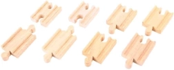 Conectores de vías de madera 7 cm (8 uds) BIGJIGS RAIL