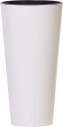 Maceta Tubus slim blanca 25 cm