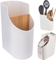 Soporte de bambú para utensilios de cocina WHITELINE