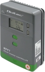 Regulador de carga solar MPPT 20 A 12/24 V con LCD y 2× USB