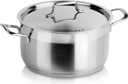 Olla de acero inoxidable con tapa ANETT 22 cm, 4,3 l