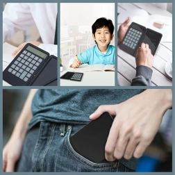 Calculadora científica 2 en 1 con bloc LCD y stylus