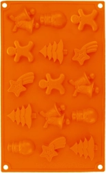 Molde navideño de silicona para galletas SILLINIE, marrón