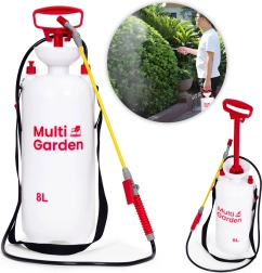 Pulverizador de jardín a presión 8 l MULTIGARDEN con lanza larga y bomba de pistón