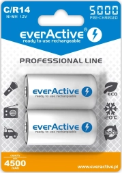 Acumuladores Ni-MH R14/C 5000 mAh listos para usar, 2 uds