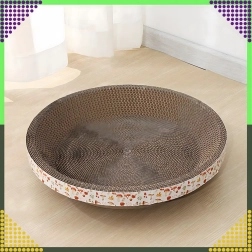 Cama rascadora redonda de cartón para gatos 30 cm