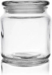 Recipiente de vidrio para alimentos de 580 ml con tapa