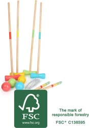 Small foot croquet de madera Active