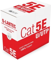 Q-LANTEC cable de datos U/UTP cat. 5e, PVC, 100 % cobre, 305 m