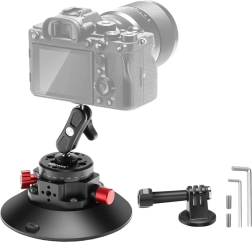 Soporte de ventosa con bomba de vacío 1/4" NEEWER para cámaras deportivas (DJI ACTION, GOPRO, INSTA360)
