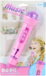 Micrófono infantil rosa a pilas