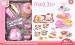 Juego de té con vajilla de hojalata