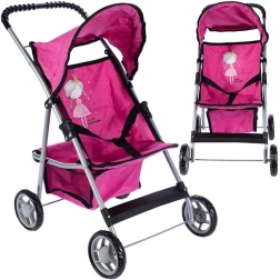 Cochecito para muñecas con cuna y capota Little Princess Rose