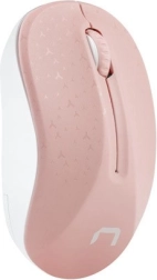 Ratón inalámbrico NATEC Toucan rosa-blanco