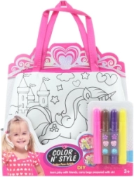 Bolso para colorear con unicornio para niños