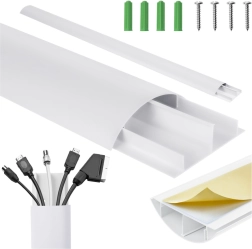 Canaleta oculta para cables blanca de aluminio