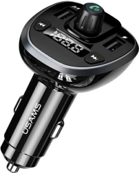 Kit manos libres con transmisor FM USAMS C21 Bluetooth, MP3, 2× USB 3,4 A
