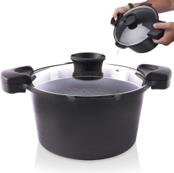 Olla de granito con tapa para escurrir 24 cm, 5,5 l ORION GRANDE