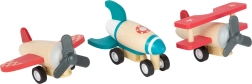 Juguetes de madera de cuerda – aviones y cohete