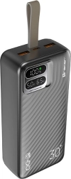 Powerbank Tracer Blaze 30000 mAh 65 W, negra