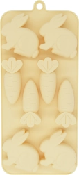 Molde de silicona para chocolate TORO – conejitos y zanahorias de Pascua, 8 uds