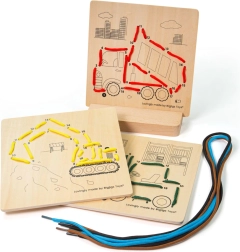 Ensartar según números – maquinaria de construcción BIGJIGS TOYS