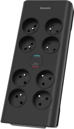 Regleta con protección contra sobretensiones con 8 tomas FR, cable de 2 m, 900 J