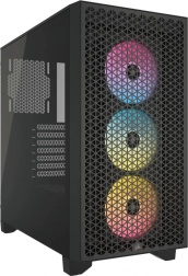 Corsair 3000D RGB Airflow caja mid‑tower con vidrio templado, negra