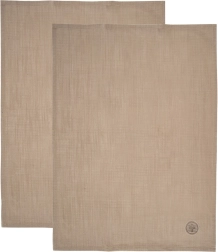 Paños de cocina de algodón marrones 70 × 50 cm, 2 uds.