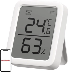 Termómetro e higrómetro inteligente SWITCHBOT Meter Plus con pantalla de 3"