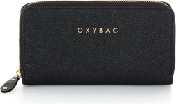 Cartera de cuero para mujer negra
