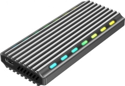 Carcasa USB 3.1 para unidad M.2 NVMe con iluminación LED