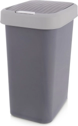Papelera de plástico 25 l gris