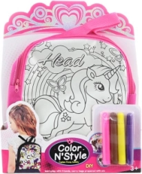 Mochila para colorear con unicornio