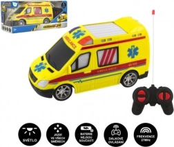 Ambulancia RC con control remoto 27 MHz, 20 cm, con luz