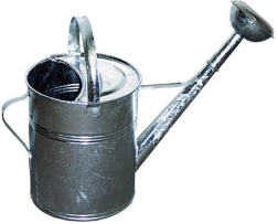 Regadera de jardín galvanizada de 9 l con rociador