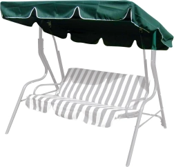 Toldo para columpio 163 × 110 cm textil verde oscuro