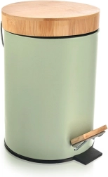 Papelera metálica de pedal GREENISH 3 l, verde
