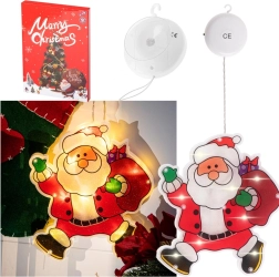Decoración LED colgante para ventana con ventosa – San Nicolás con regalos – San Nicolás