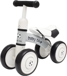 Bicicleta de equilibrio infantil Baby Mix Baby Bike de fútbol negro-blanco