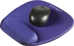 Alfombrilla ergonómica azul de espuma para ratón