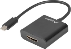 Adaptador USB‑C a HDMI, 15 cm, negro