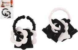 Mordedores para bebés – formas en blanco y negro, sonajero y asa