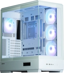 Caja Mid-Tower blanca con 4 ventiladores ARGB