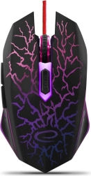 Ratón gaming con cable Esperanza con efecto LED y 2400 DPI