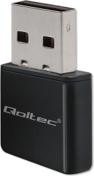 Mini adaptador WiFi inalámbrico Qoltec USB 2.0 300 Mbps