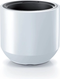 Maceta con inserto HEOS 30 cm – blanca, interior y exterior