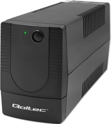 Fuente de alimentación ininterrumpida UPS de respaldo Qoltec 650 VA 360 W